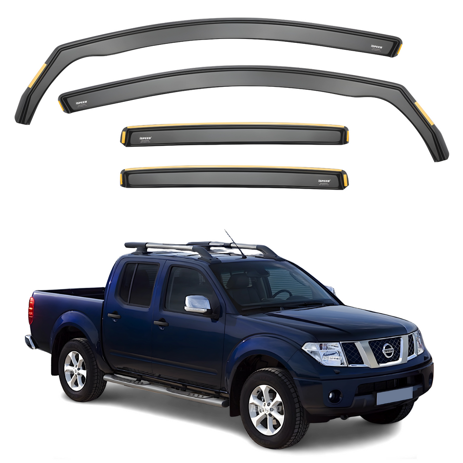 Nissan Navara D40 Double Cab 2005-2014 Wind Deflectors 4pc Set