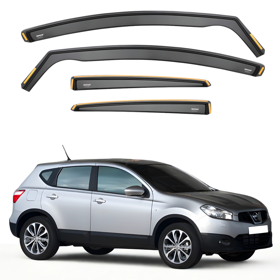 Nissan Qashqai MK1 2007-2013 5-Door SUV Wind Deflectors 4pc Set