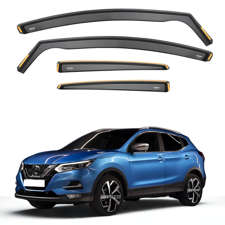 Nissan Qashqai MK2 2013-2021 5-Door SUV Wind Deflectors 4pc Set