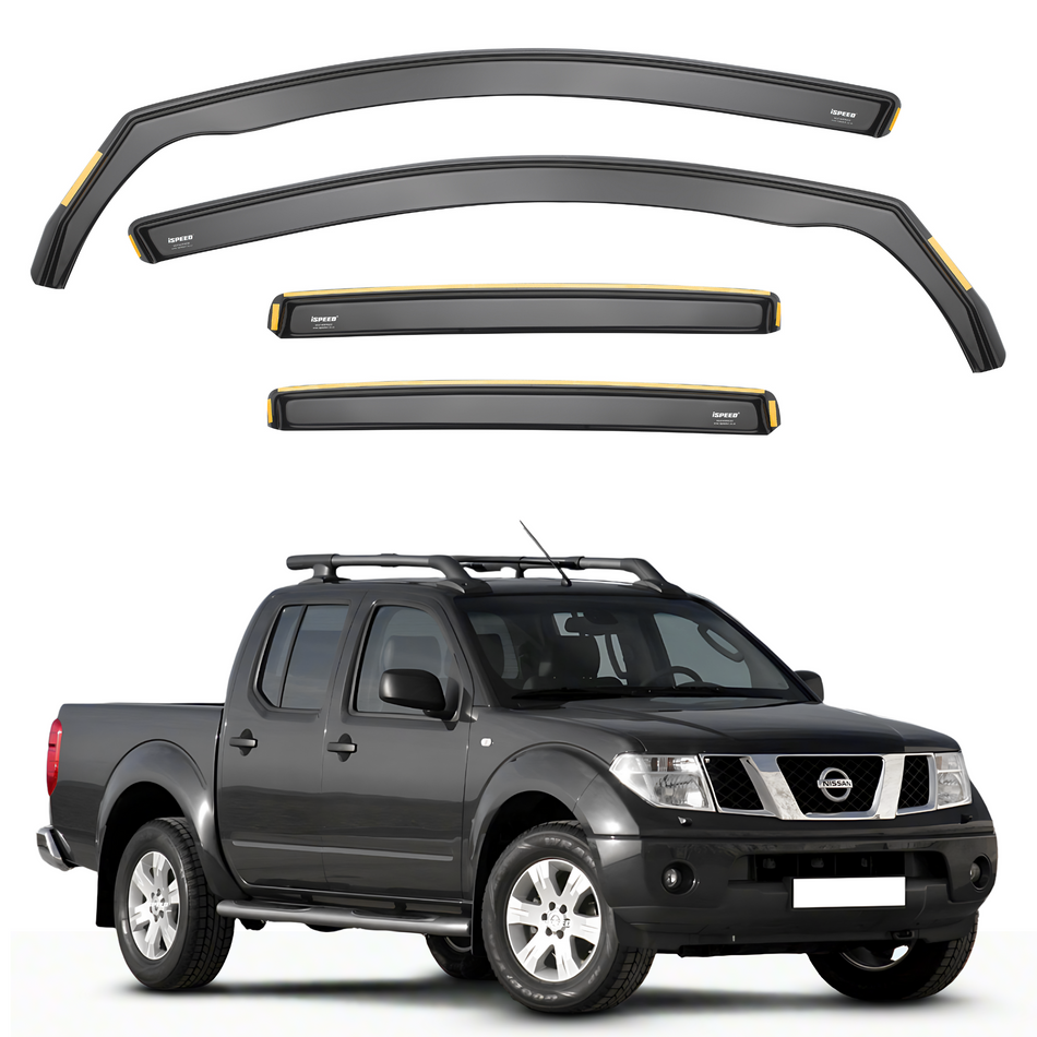 Nissan Navara D40 Double Cab 2005-2014 Wind Deflectors 4pc Set