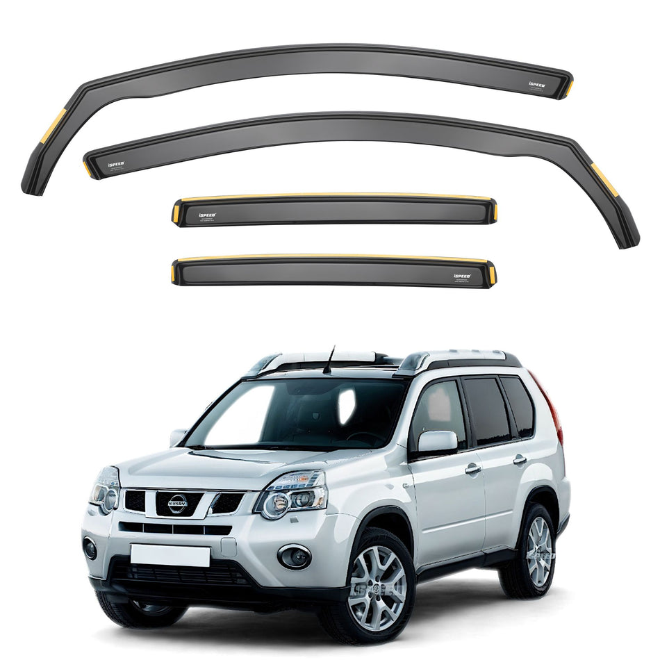 Nissan X-Trail MK2 T31 2007-2013 5-Door SUV Wind Deflectors 4pc Set - ISPEED