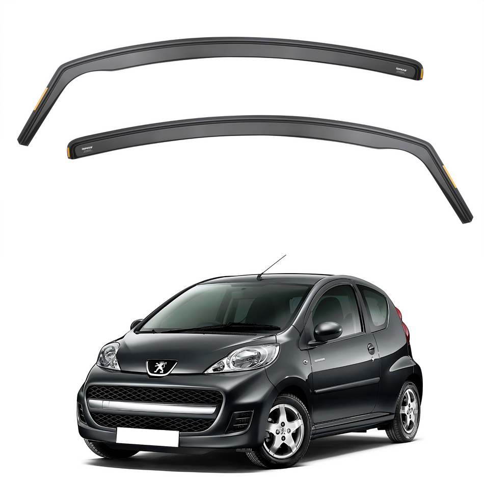 Peugeot 107 MK1 2005-2014 3-Door Hatchback Wind Deflectors 2pc Set
