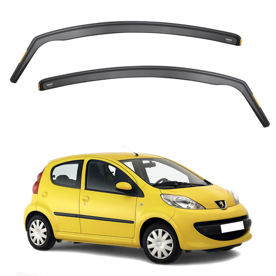 Peugeot 107 MK1 2005-2014 5-Door Hatchback Wind Deflectors 2pc Set (Front Windows Only)