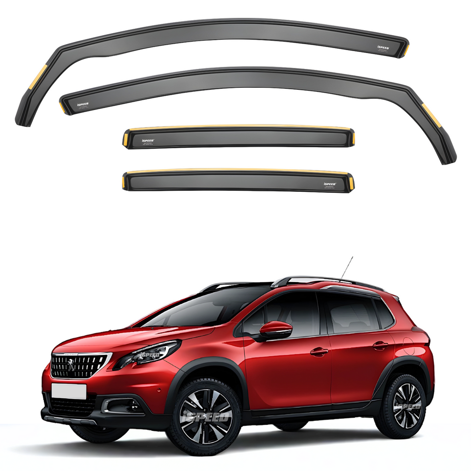 Peugeot 2008 MK1 2013-2019 5-Door SUV Wind Deflectors 4pc Set