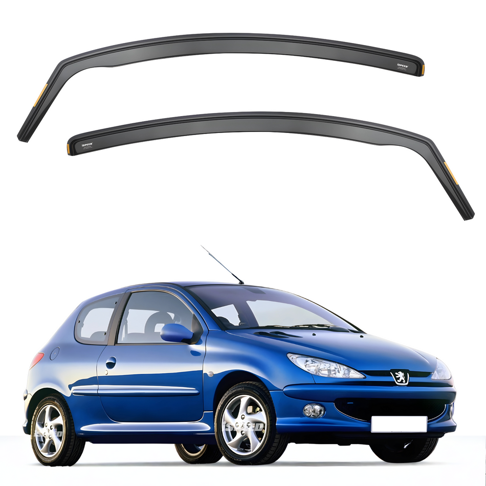 Peugeot 206 1998-2012 3-Door Hatchback Wind Deflectors 2pc Set