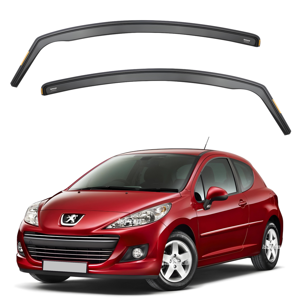 Peugeot 207 2006-2012 3-Door Hatchback Wind Deflectors 2pc Set