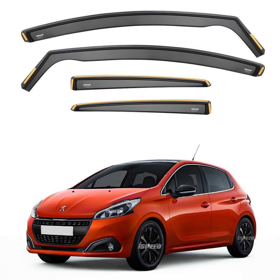 Peugeot 208 MK1 2012-2019 5-Door Hatchback Wind Deflectors 4pc Set