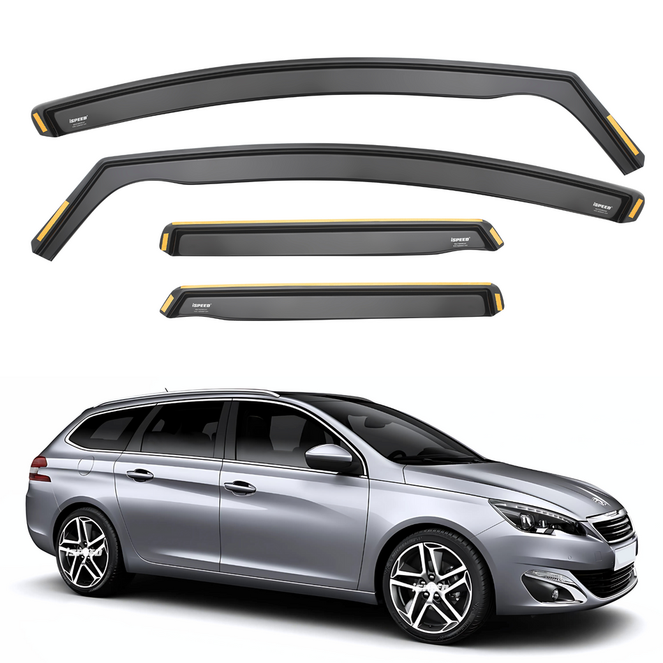 Peugeot 308 MK2 2013-2021 5-Door Estate Wind Deflectors 4pc Set