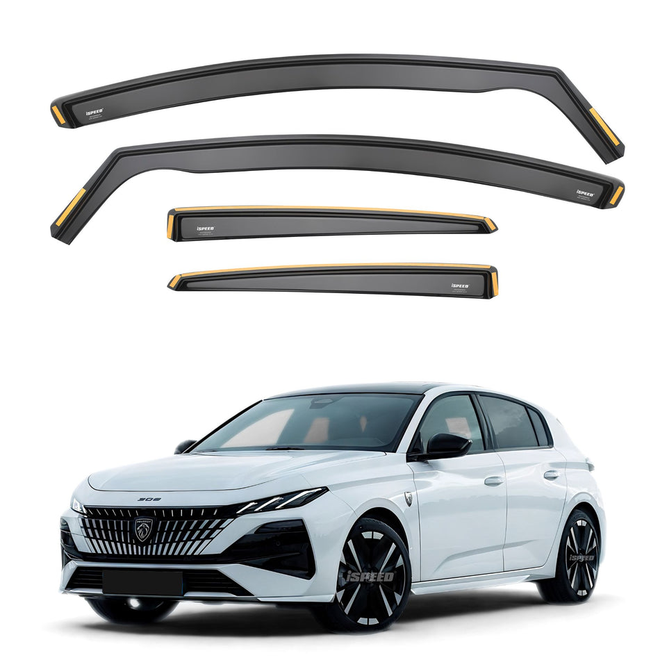 Peugeot 308 MK3 2021-2027 5-Door Hatchback Wind Deflectors 4pc Set