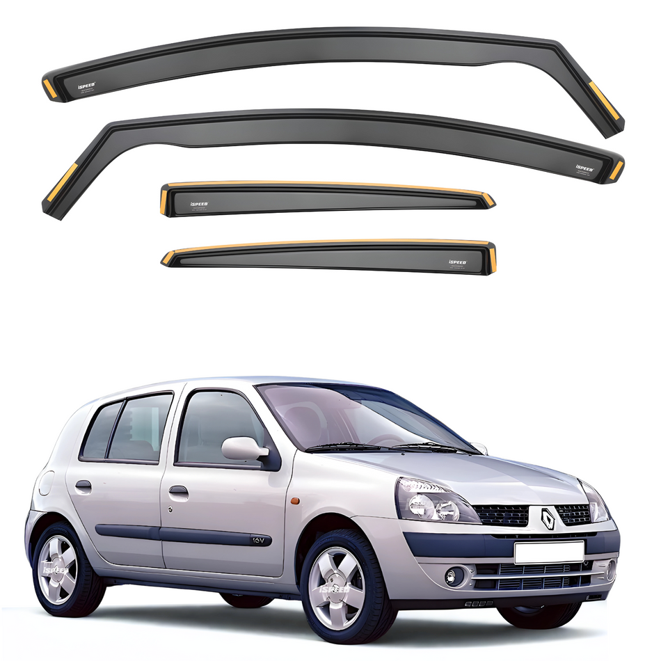 Renault Clio MK2 1998-2005 5-Door Hatchback Wind Deflectors 4pc Set