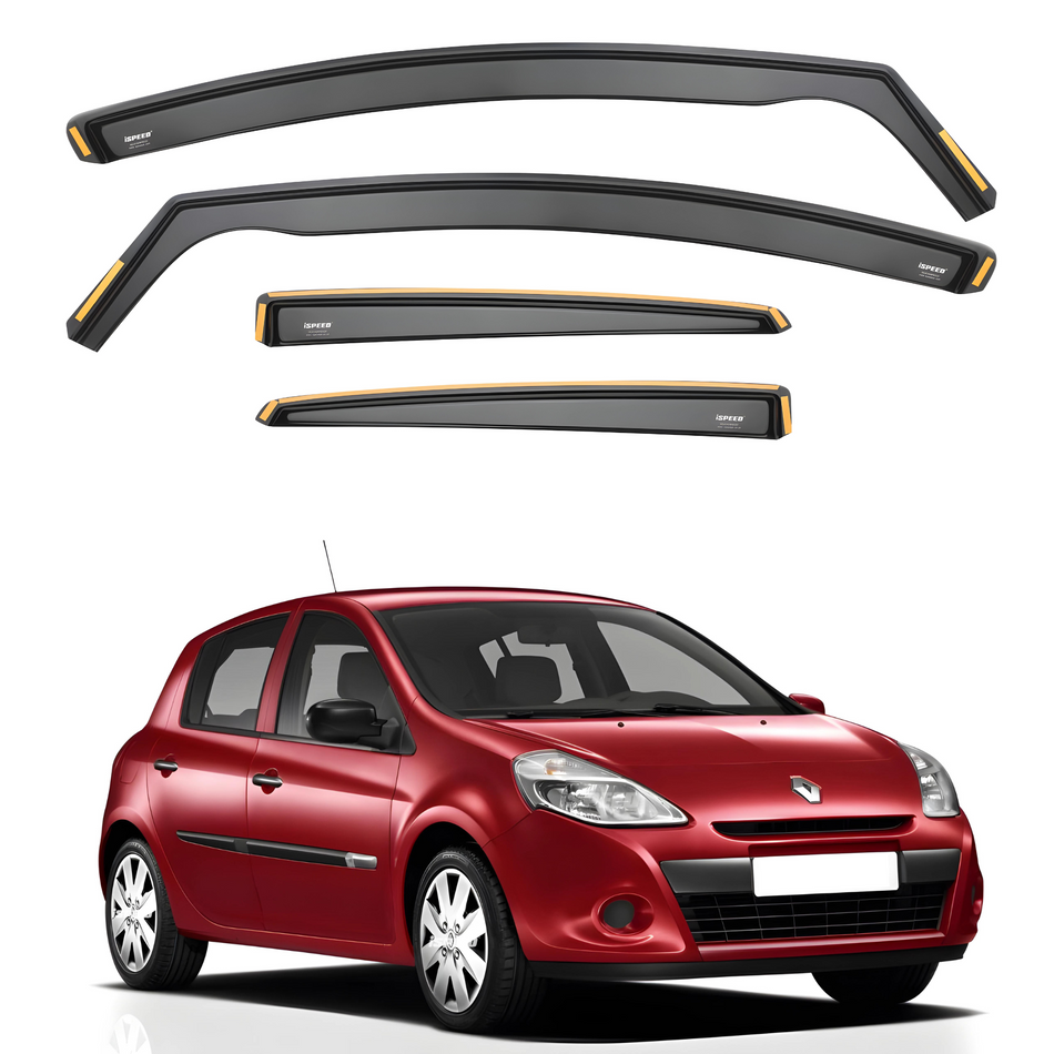 Renault Clio MK3 2005-2012 5-Door Hatchback Wind Deflectors 4pc Set