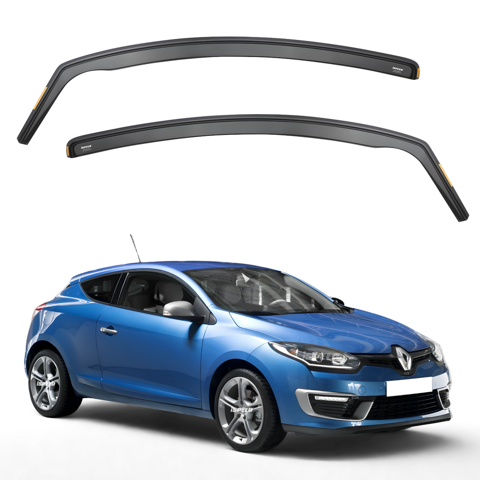 Renault Megane MK3 2008-2016 3-Door Hatchback Wind Deflectors 2pc Set