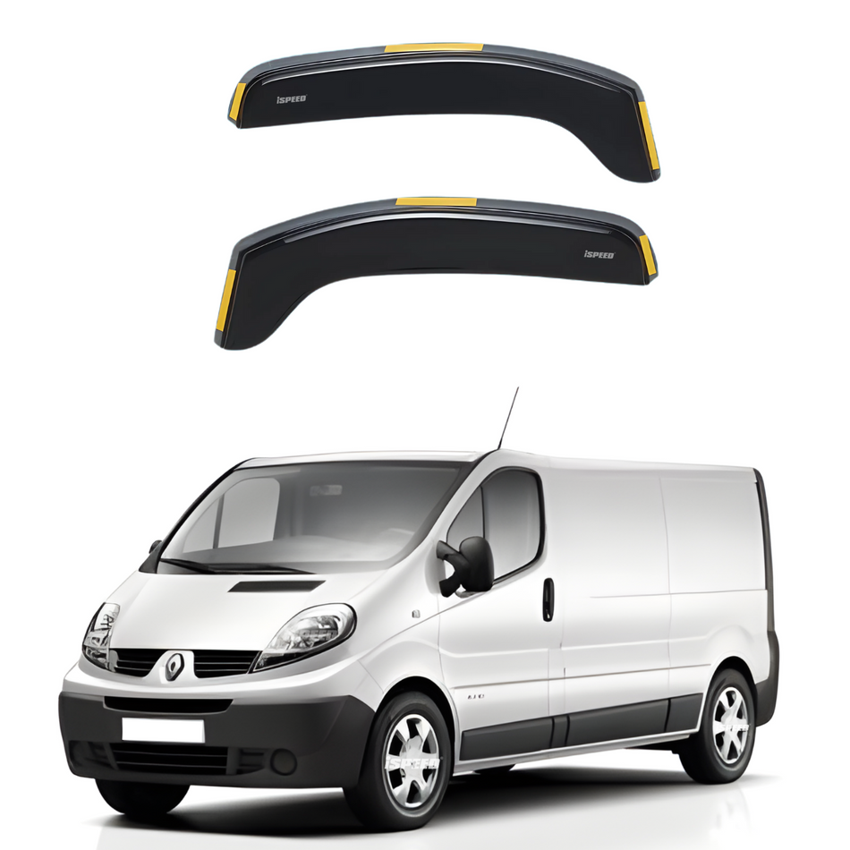 Renault Trafic MK2 2001-2014 Short Style Wind Deflectors 2pc Set