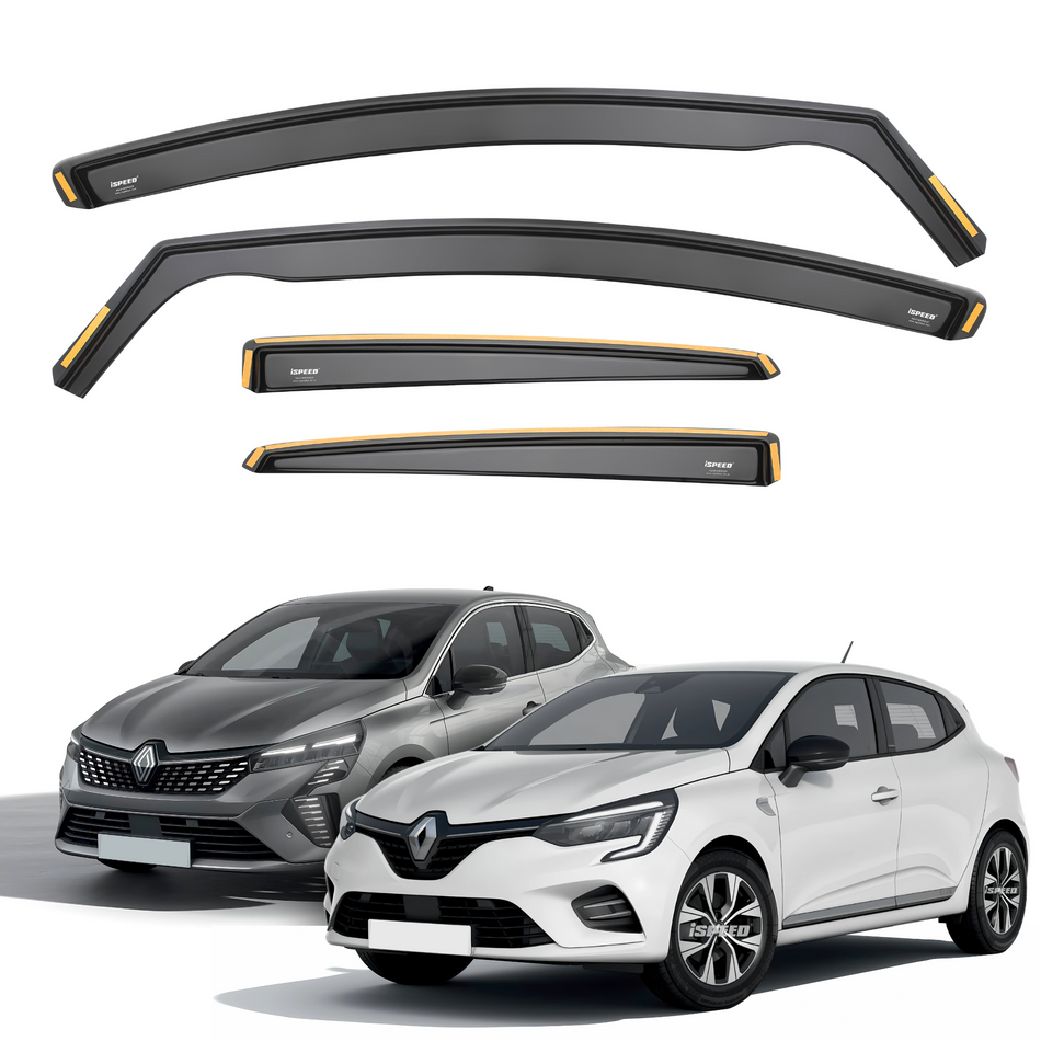 Renault Clio MK5 2019-2025 5-Door Hatchback Wind Deflectors 4pc Set