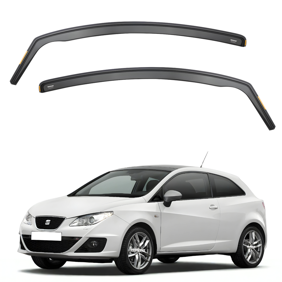 Seat Ibiza MK4 2008-2017 3-Door Hatchback Wind Deflectors 2pc Set