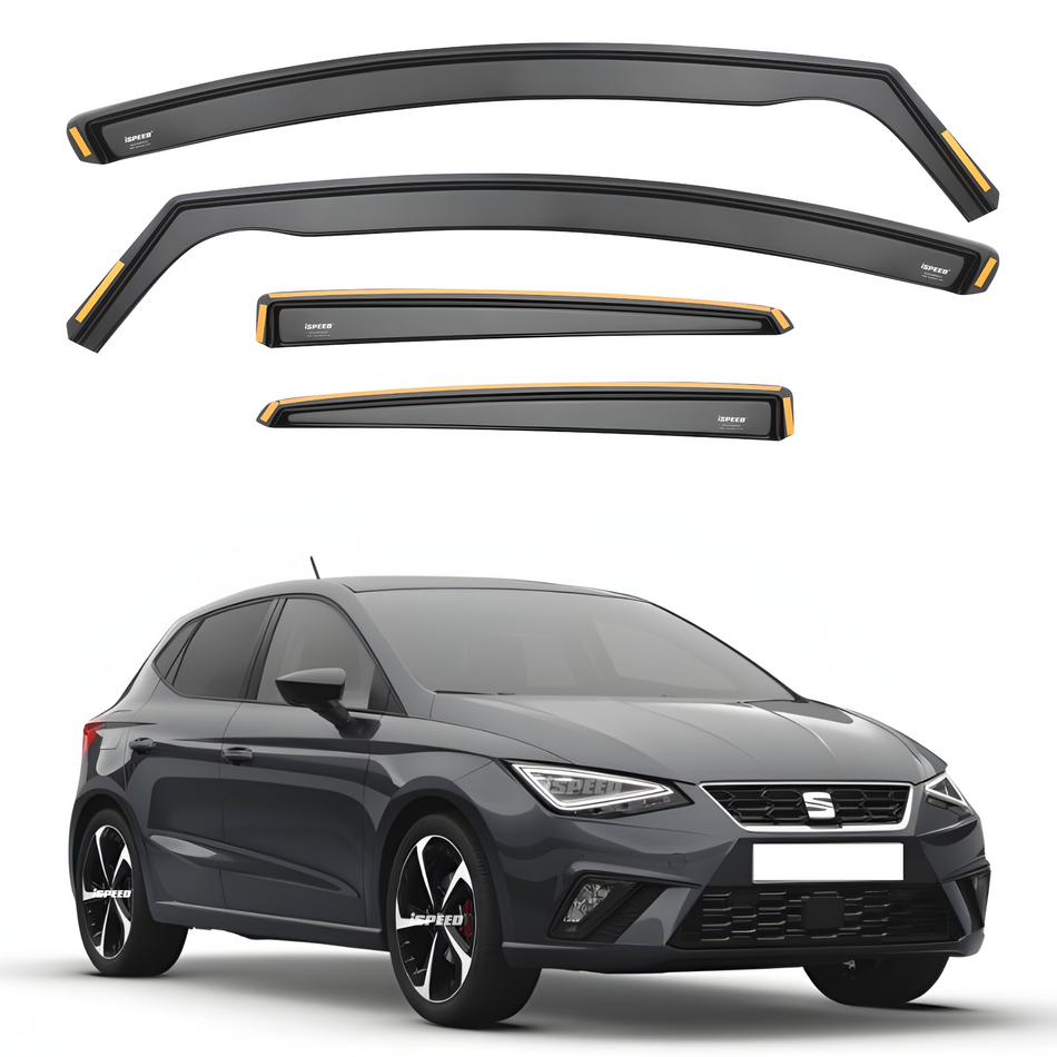 Seat Ibiza MK5 2017-2024 5-Door Hatchback Wind Deflectors 4pc Set