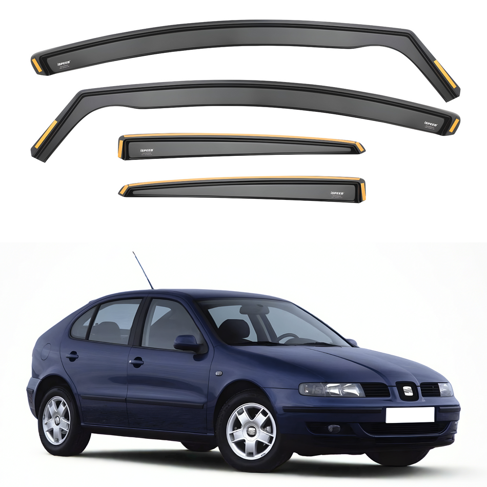 Seat Leon MK1 1999-2006 5-Door Hatchback Wind Deflectors 4pc Set