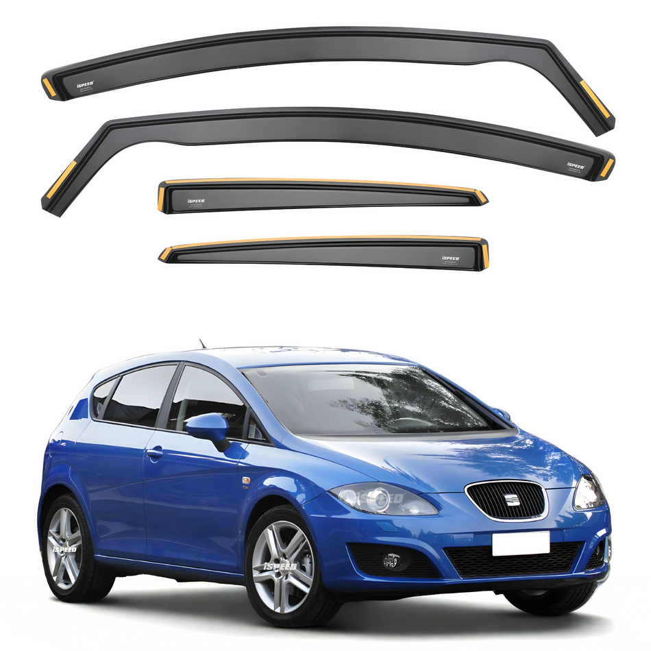 Seat Leon MK2 2005-2012 5-Door Hatchback Wind Deflectors 4pc Set