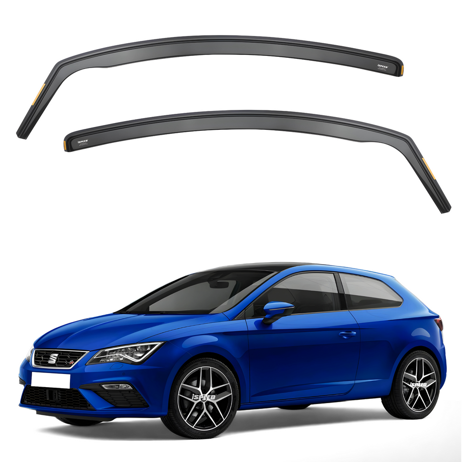 Seat Leon SC MK3 2013-2018 3-Door Hatchback Wind Deflectors 2pc Set