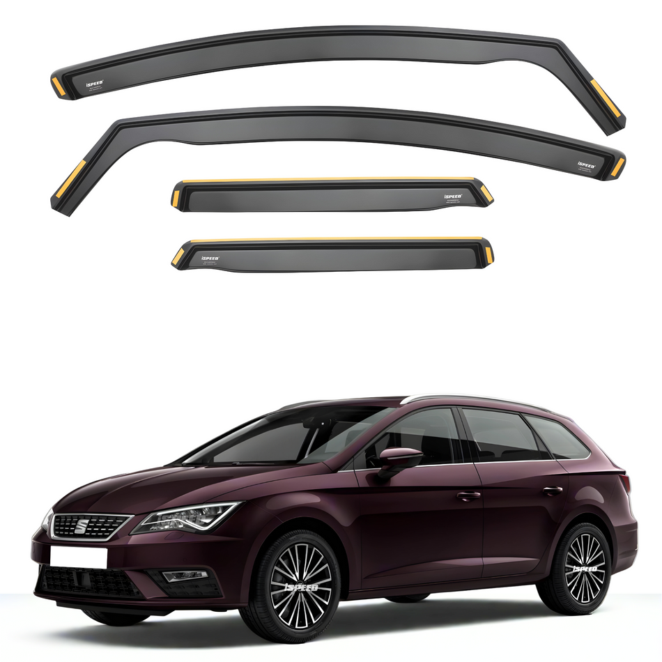 Seat Leon ST MK3 2013-2020 5-Door Estate Wind Deflectors 4pc Set