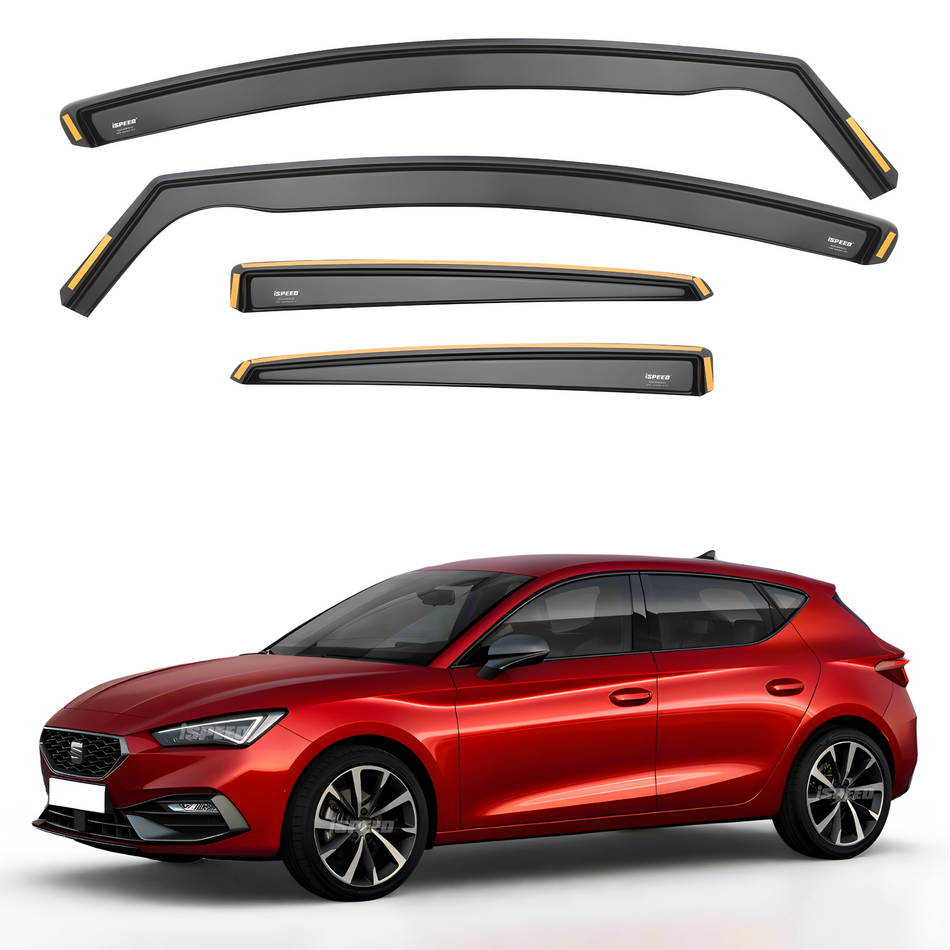 Seat Leon MK4 2020-2025 5-Door Hatchback Wind Deflectors 4pc Set