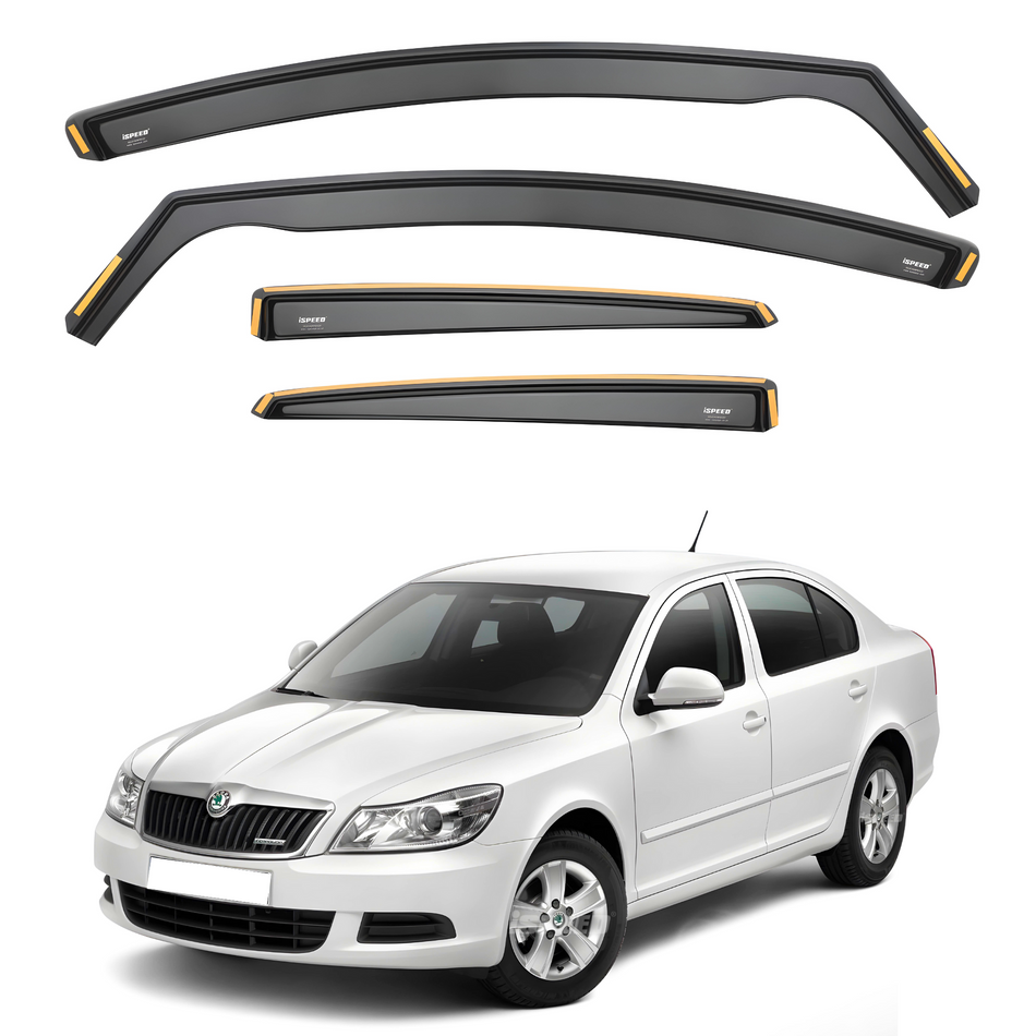 Skoda Octavia MK2 2004-2013 5-Door Hatchback Wind Deflectors 4pc Set