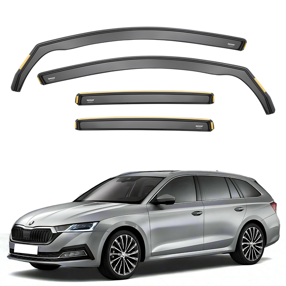 Skoda Octavia MK4 2020-2025 5-Door Estate Wind Deflectors 4pc Set