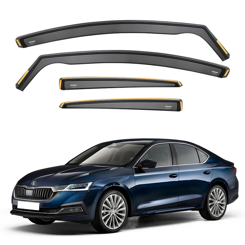 Skoda Octavia MK4 2020-2025 5-Door Hatchback Wind Deflectors 4pc Set