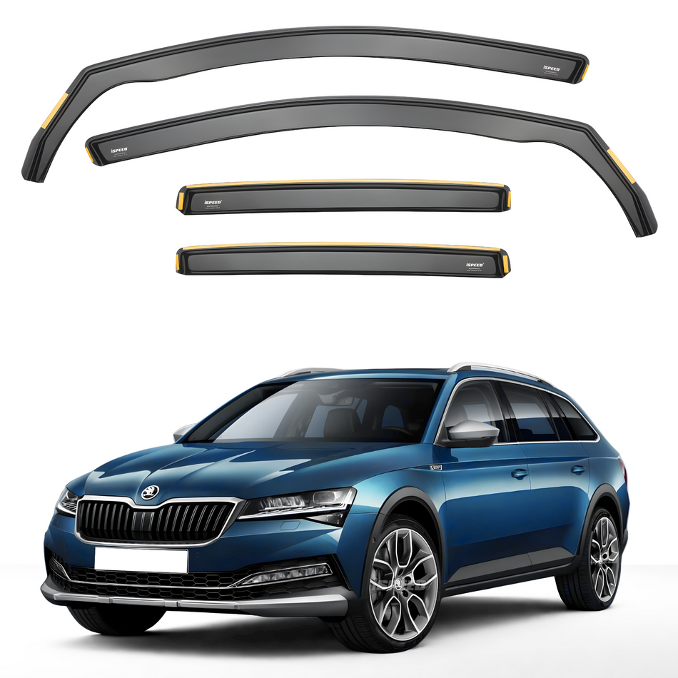 Skoda Superb Combi/Scout MK3 2015-2023 5-Door Estate Wind Deflectors 4pc Set