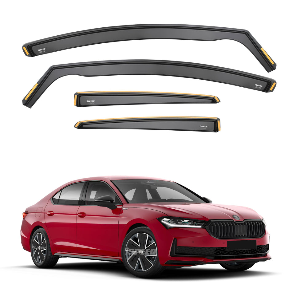 Skoda Superb MK4 2024-2026 Hatchback Wind Deflectors 4pc Set - ISPEED 2024 2025 2026