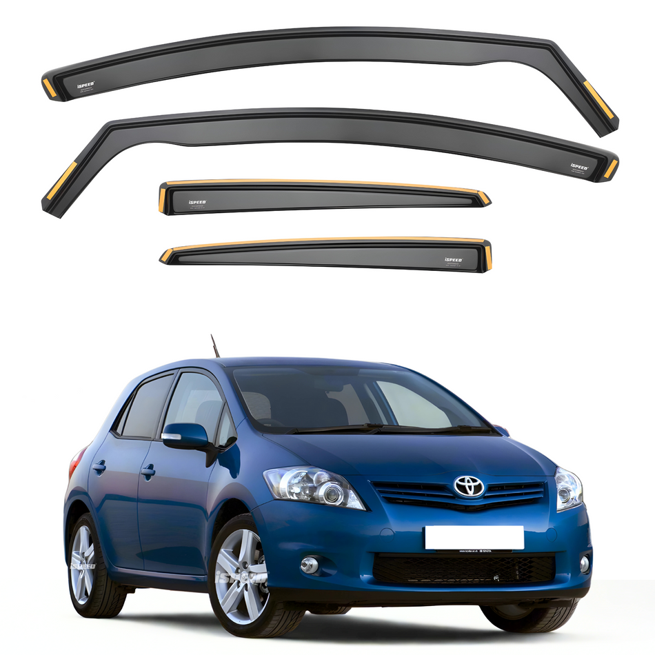 Toyota Auris MK1 2006-2012 5-Door Hatchback Wind Deflectors 4pc Set