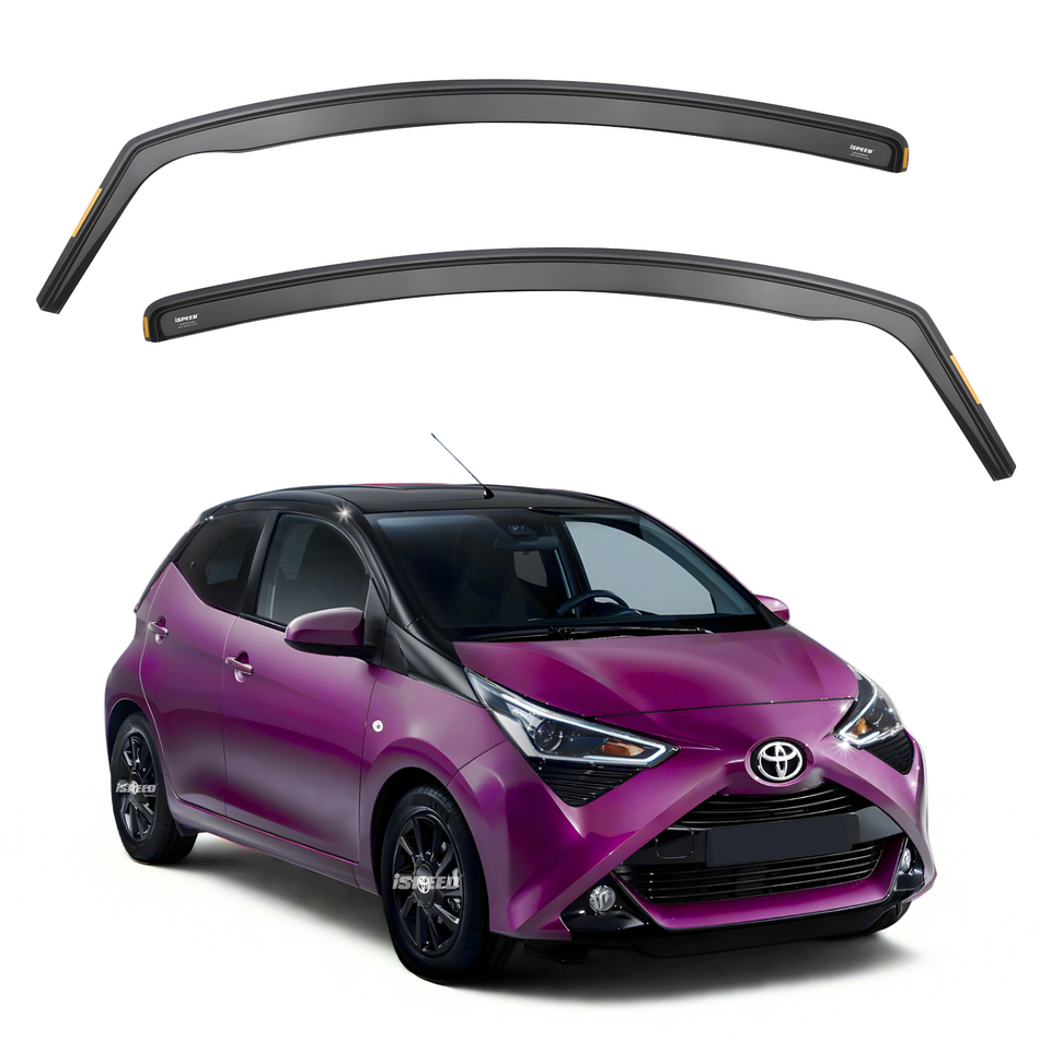 Toyota Aygo MK2 2014-2022 5-Door Hatchback Wind Deflectors 2pc Set