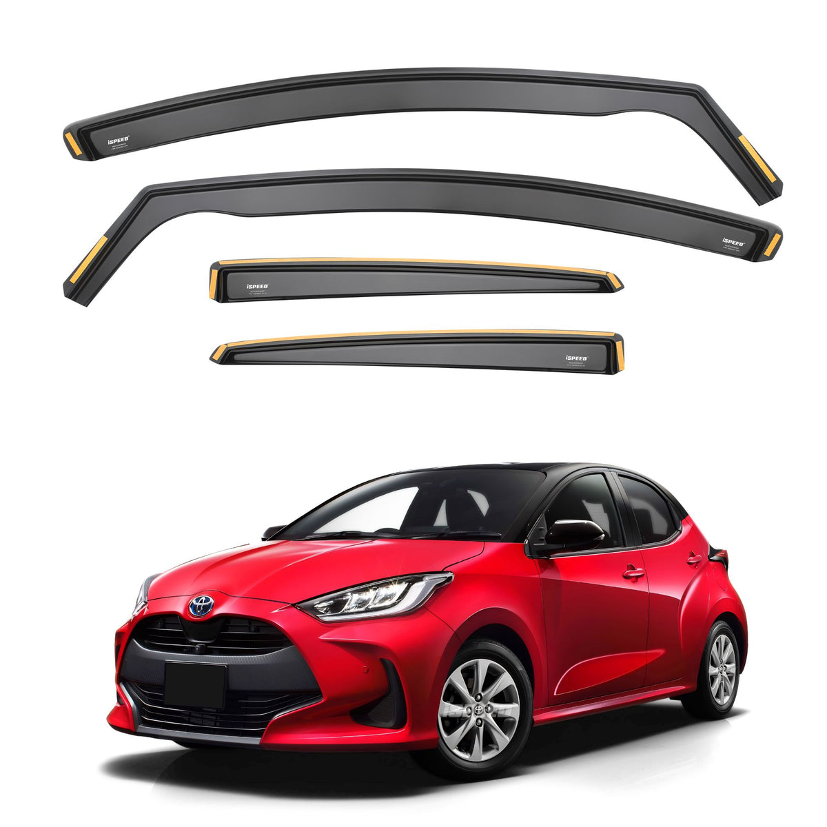 ISPEED Toyota Yaris MK4 2019-2026 Wind Deflectors - 201 2020 2021 2022 2023 2024 2025 2026