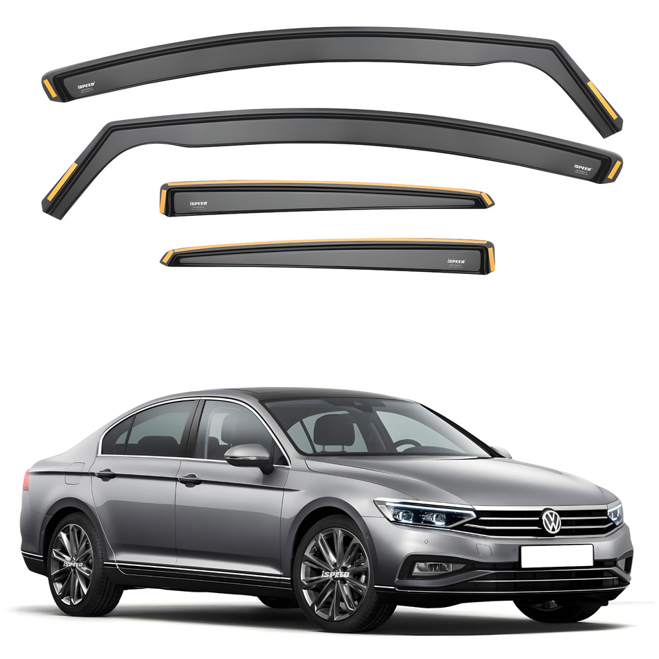 VW Passat B8 2014-2024 4-Door Saloon Wind Deflectors 4pc Set