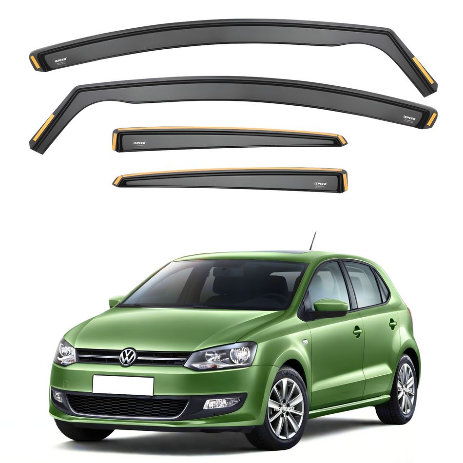 VW Polo MK5 2009-2017 5-Door Hatchback Wind Deflectors 4pc Set