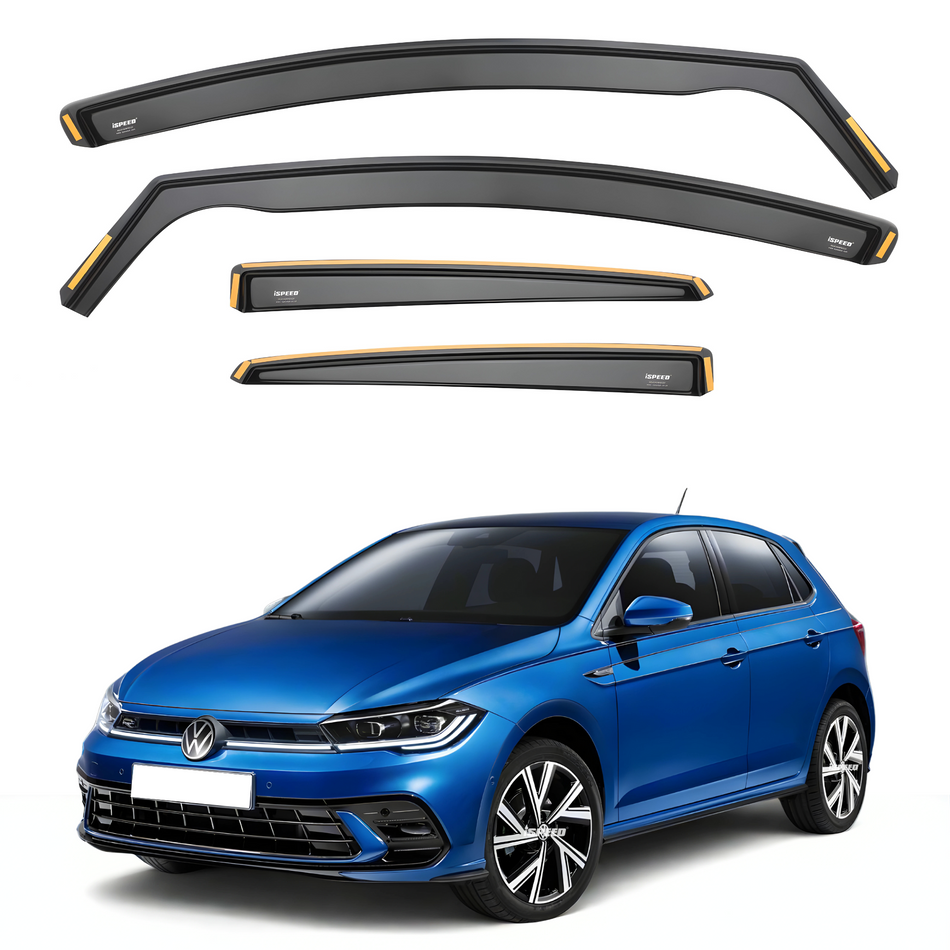 VW Polo MK6 2017-2025 5-Door Hatchback Wind Deflectors 4pc Set