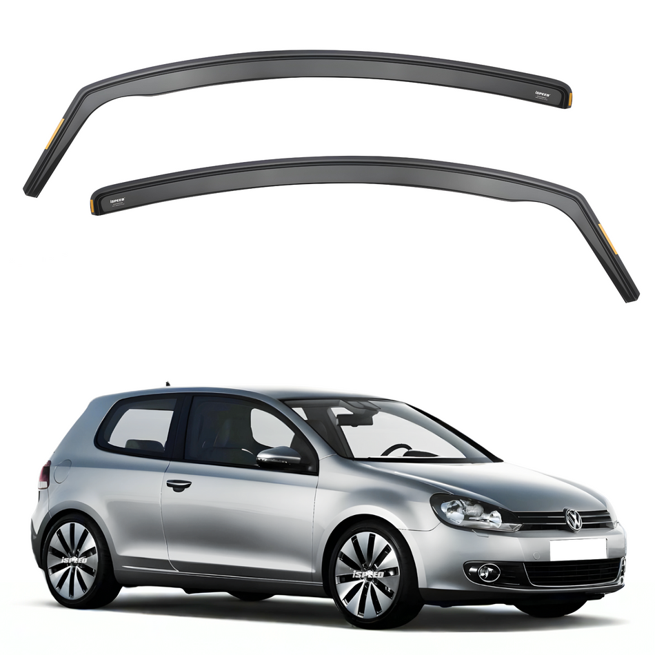 VW Golf MK6 2008-2012 3-Door Hatchback Wind Deflectors 2pc Set