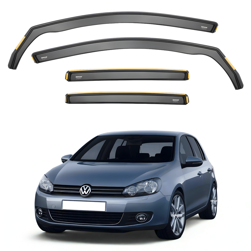 VW Golf MK6 2008-2012 5-Door Hatchback Wind Deflectors 4pc Set