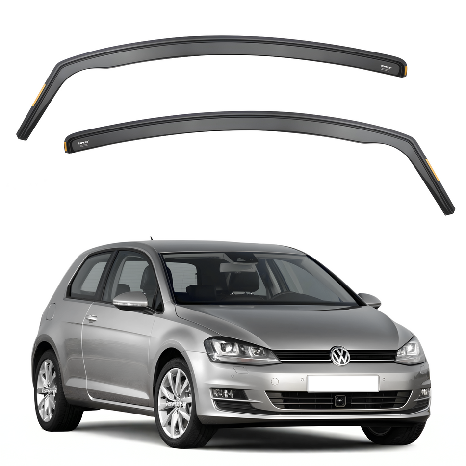 VW Golf MK7 2013-2019 3-Door Hatchback Wind Deflectors 2pc Set