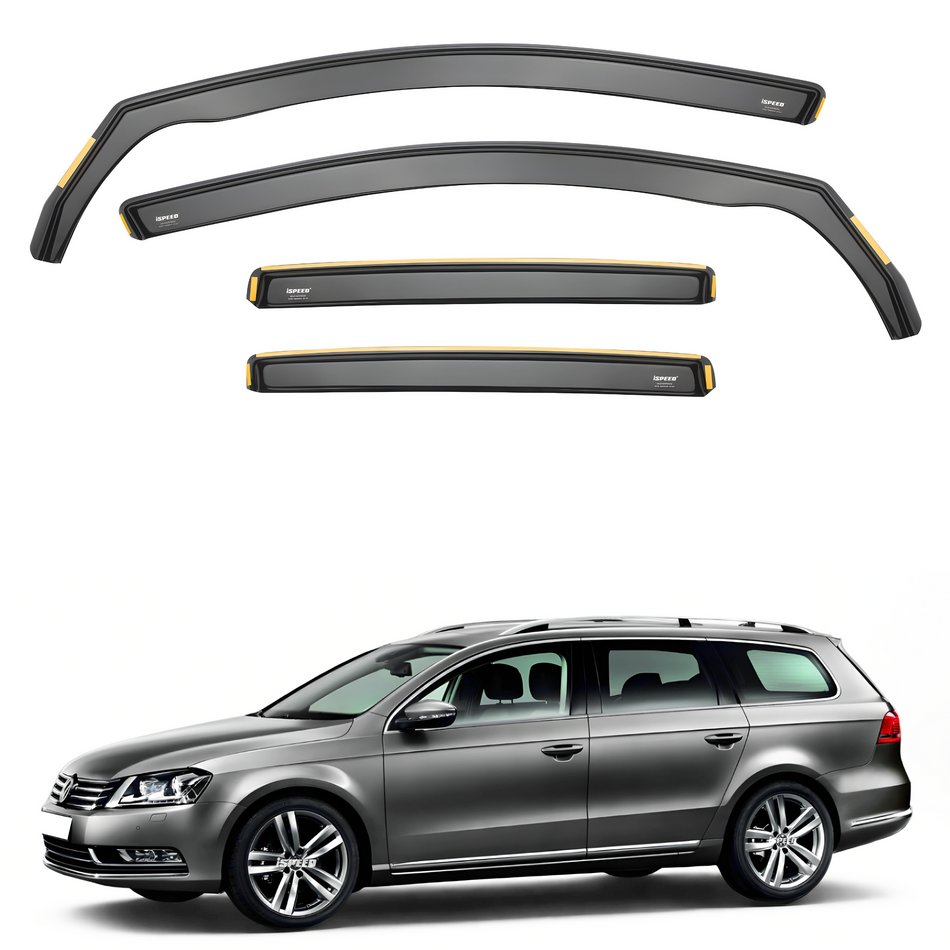 VW Passat B6/B7 2005-2014 5-Door Estate Wind Deflectors 4pc Set