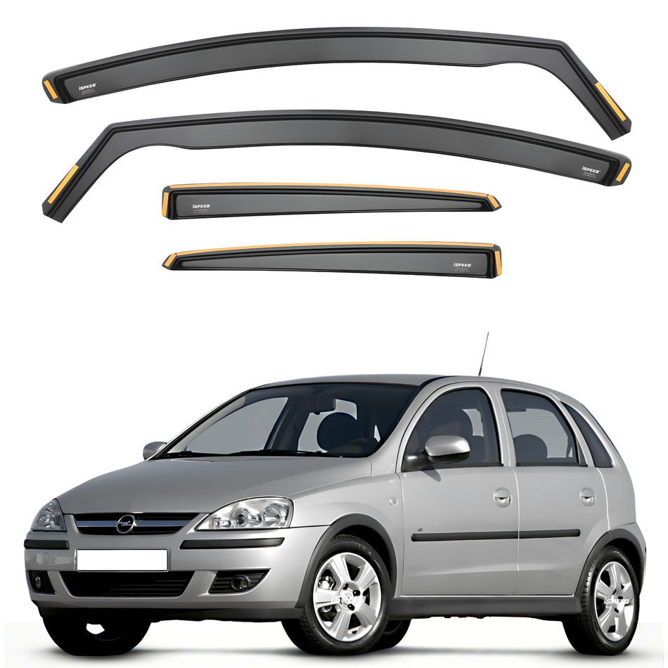 Vauxhall Corsa C 2000-2006 5-Door Hatchback Wind Deflectors 4pc Set