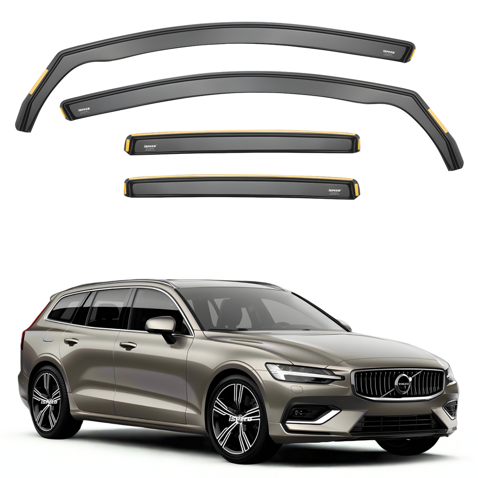 Volvo V60 MK2 2018-2024 5-Door Estate Wind Deflectors 4pc Set