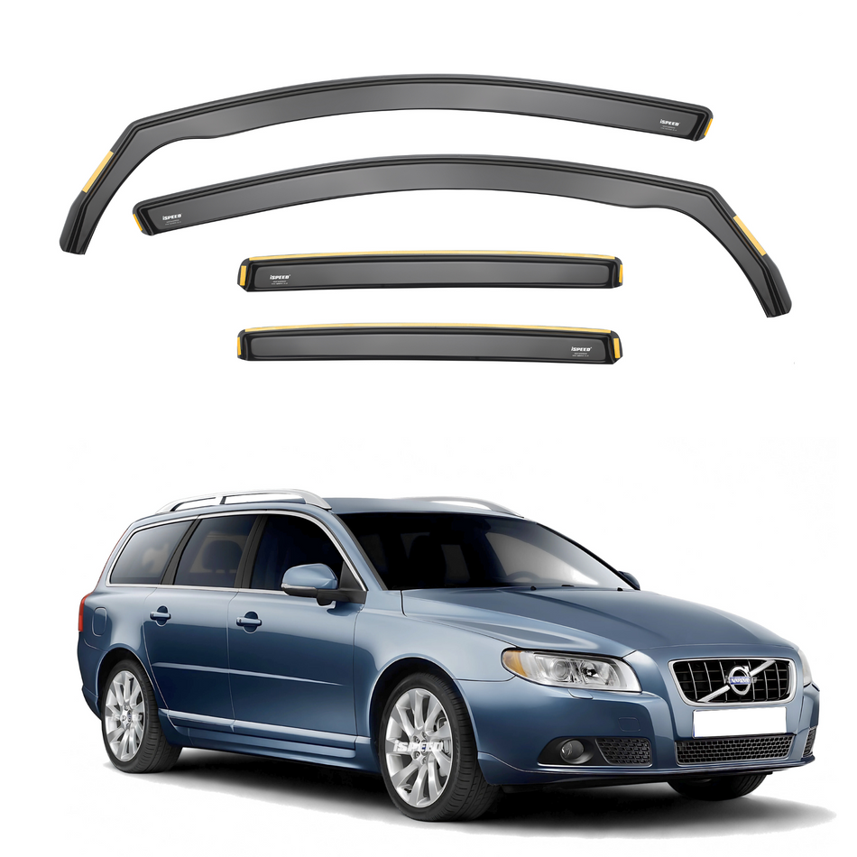 Volvo V70 / XC70 MK3 2007-2017 5-Door Estate Wind Deflectors 4pc Set